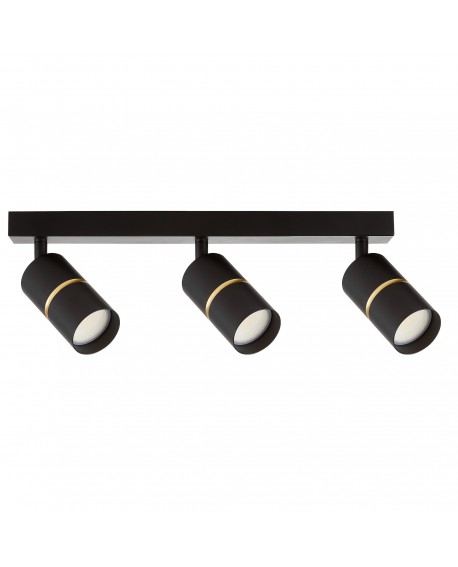 SPOT NOWOCZESNA LAMPA SUFITOWA CZARNA ASTI W3 LUMINA DECO