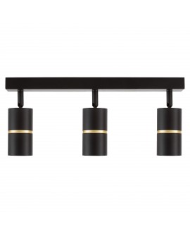 SPOT NOWOCZESNA LAMPA SUFITOWA CZARNA ASTI W3 LUMINA DECO
