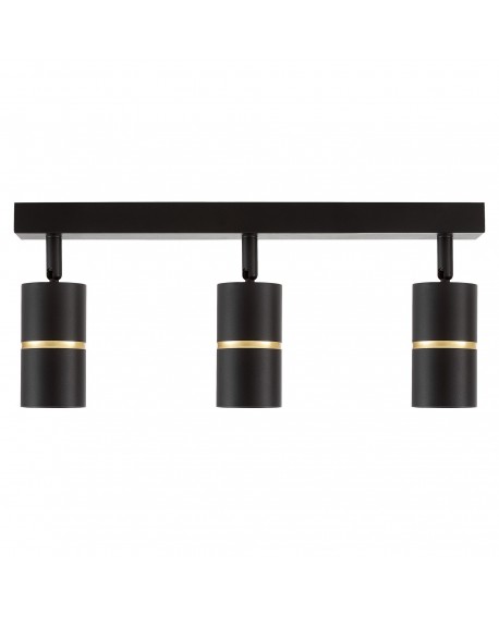 SPOT NOWOCZESNA LAMPA SUFITOWA CZARNA ASTI W3 LUMINA DECO
