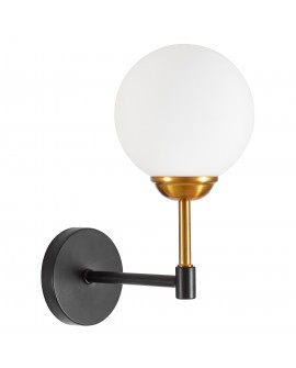 NOWOCZESNA LAMPA ŚCIENNA KINKIET CZARNO-ZŁOTY ALDONO LUMINA DECO