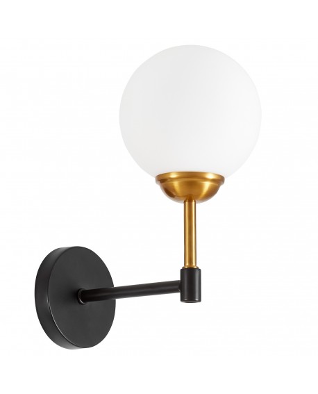 NOWOCZESNA LAMPA ŚCIENNA KINKIET CZARNO-ZŁOTY ALDONO LUMINA DECO