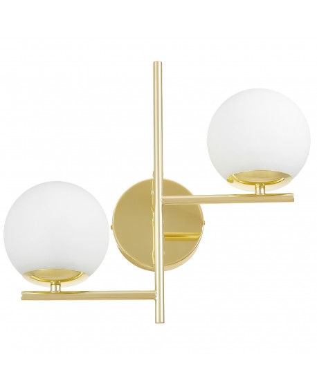 LAMPA ŚCIENNA KINKIET NOWOCZESNY KLASYCZNY ZŁOTY LEDO W2 LUMINA DECO