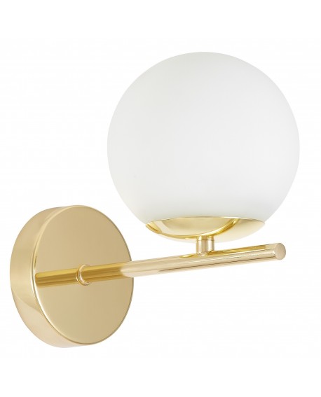 LAMPA ŚCIENNA KINKIET NOWOCZESNY KLASYCZNY ZŁOTY LEDO W1 LUMINA DECO
