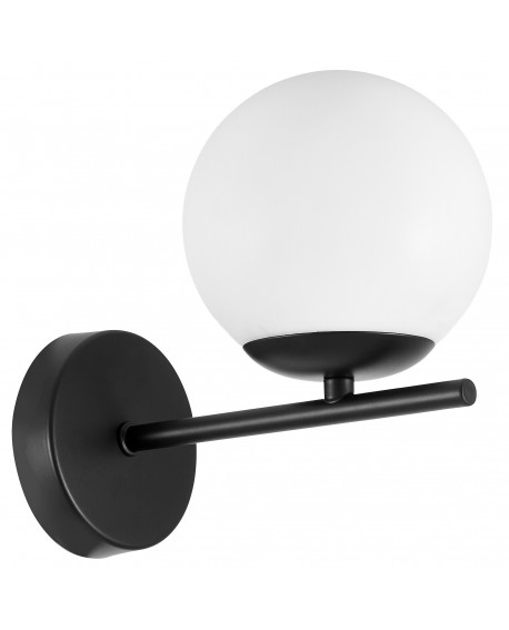 LAMPA ŚCIENNA KINKIET NOWOCZESNY CZARNY LEDO W1 LUMINA DECO