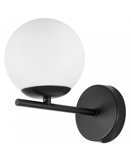 LAMPA ŚCIENNA KINKIET NOWOCZESNY CZARNY LEDO W1 LUMINA DECO