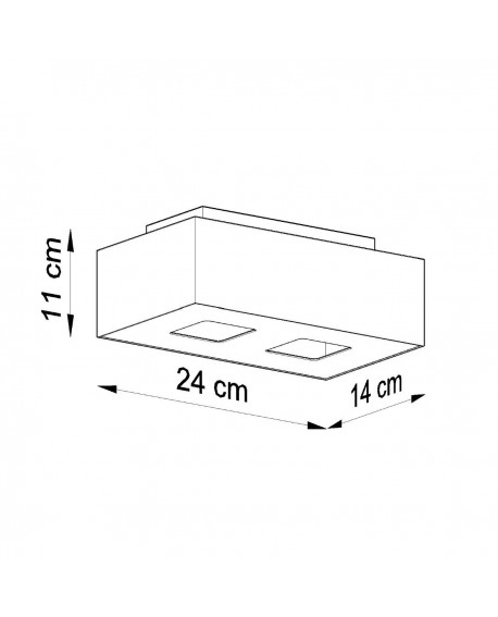 Plafon MONO 2 czarny Sollux SL.0071