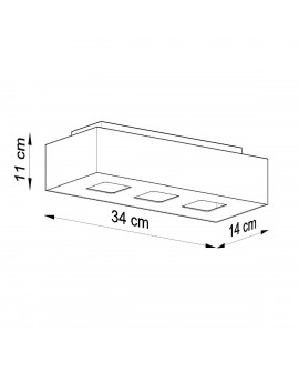 Plafon MONO 3 biały Sollux SL.0068