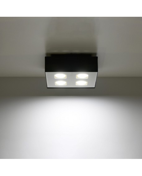 Plafon MONO 4 czarny Sollux SL.0073