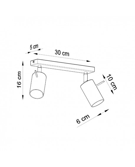 Plafon RING 2 szary Sollux SL.0450