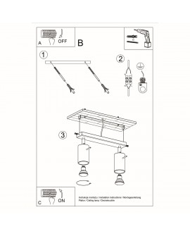 Plafon RING 2 szary Sollux SL.0450