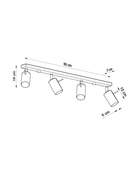 Plafon RING 4L biały Sollux SL.0331