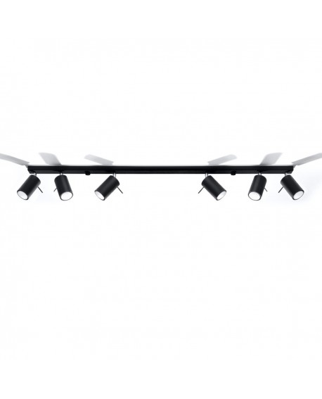 Plafon RING 6L czarny Sollux SL.0334