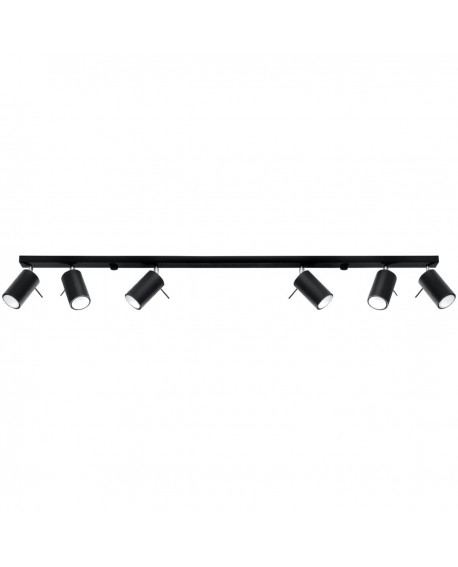 Plafon RING 6L czarny Sollux SL.0334