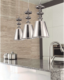 LAMPA WISZĄCA NOWOCZESNA SREBRNA VENEZIANA W1 LUMINA DECO