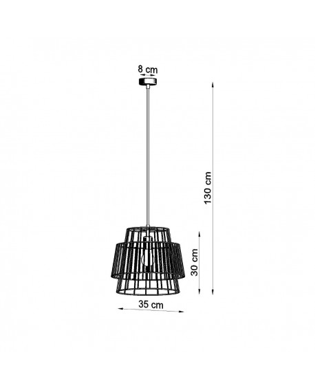 Lampa wisząca GATE czarny Sollux SL.0663