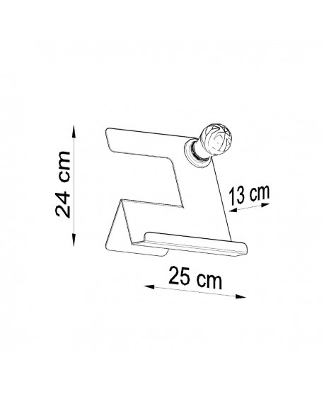 Lampa biurkowa INCLINE czarna Sollux SL.0669
