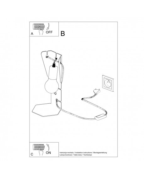 Lampa biurkowa ARBY czarna Sollux SL.0880