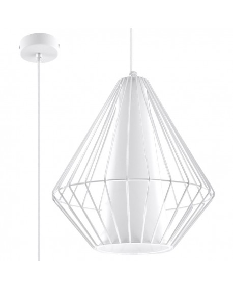 Lampa wisząca DEMI biała Sollux SL.0297