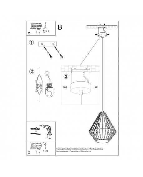 Lampa wisząca DEMI biała Sollux SL.0297