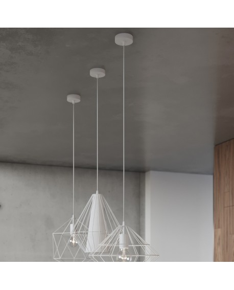 Lampa wisząca DEMI biała Sollux SL.0297