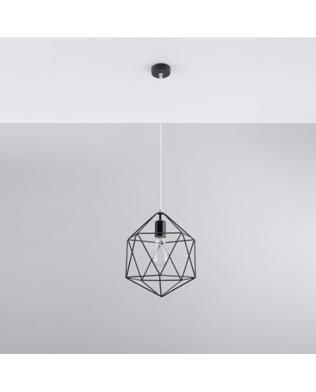 Lampa wisząca GASPARE czarna Sollux SL.0291