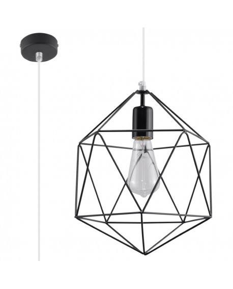 Lampa wisząca GASPARE czarna Sollux SL.0291