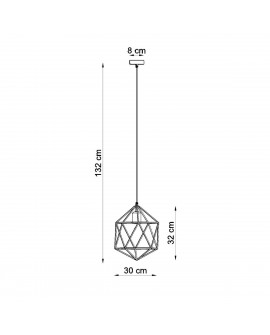 Lampa wisząca GASPARE czarna Sollux SL.0291