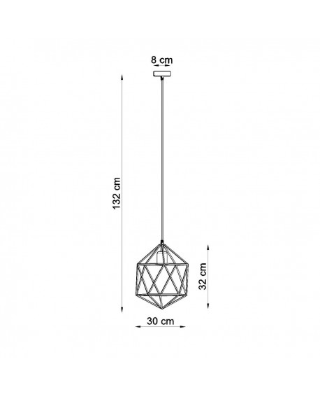 Lampa wisząca GASPARE czarna Sollux SL.0291