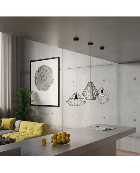 Lampa wisząca UMBERTO czarna Sollux SL.0294
