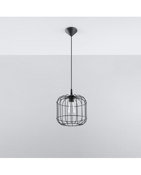 Lampa wisząca CELTA czarna Sollux SL.0296