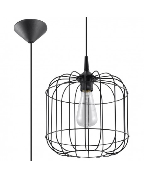 Lampa wisząca CELTA czarna Sollux SL.0296