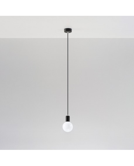 Lampa wisząca EDISON czarna Sollux SL.0152