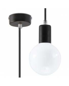 Lampa wisząca EDISON czarna Sollux SL.0152