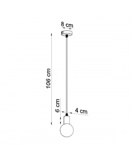Lampa wisząca EDISON czarna Sollux SL.0152