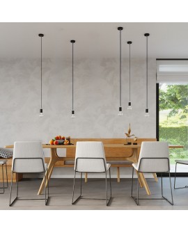 Lampa wisząca EDISON czarna Sollux SL.0152