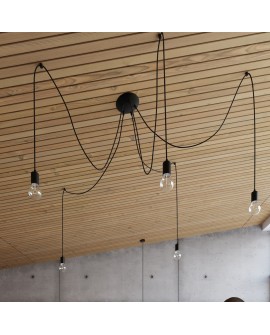 Lampa wisząca EDISON 1 LONG czarny Sollux SL.0369