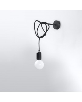 Kinkiet EDISON czarny Sollux SL.0373