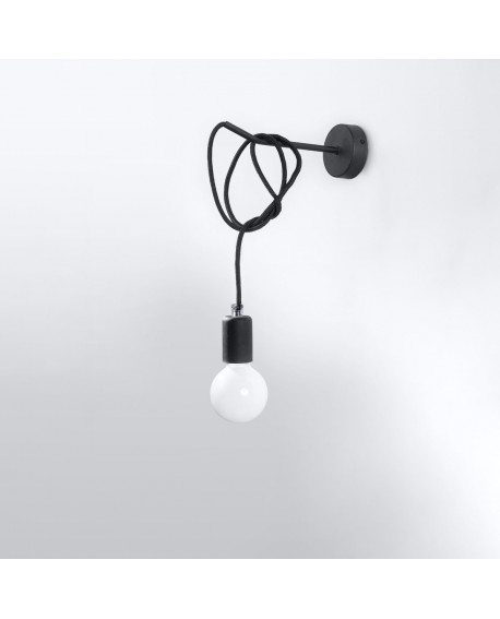 Kinkiet EDISON czarny Sollux SL.0373
