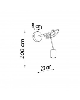 Kinkiet EDISON czarny Sollux SL.0373
