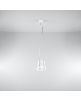 Lampa wisząca DIEGO 3 biała Sollux SL.0570