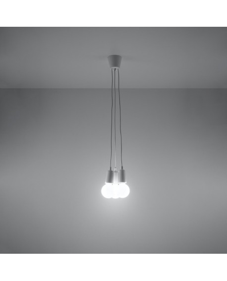 Lampa wisząca DIEGO 3 biała Sollux SL.0570