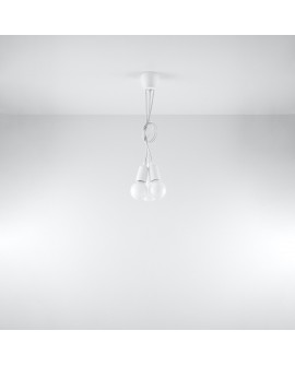 Lampa wisząca DIEGO 3 biała Sollux SL.0570