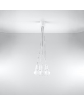 Lampa wisząca DIEGO 5 biała Sollux SL.0571