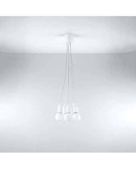 Lampa wisząca DIEGO 5 biała Sollux SL.0571