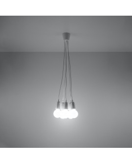 Lampa wisząca DIEGO 5 biała Sollux SL.0571