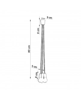 Lampa wisząca DIEGO 5 biała Sollux SL.0571