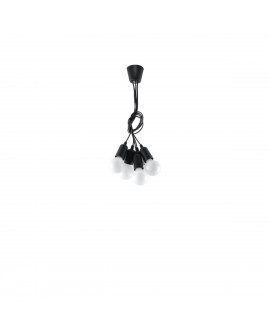 Lampa wisząca DIEGO 5 czarna Sollux SL.0574