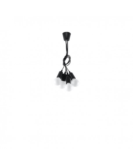Lampa wisząca DIEGO 5 czarna Sollux SL.0574