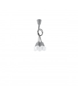 Lampa wisząca DIEGO 5 szara Sollux SL.0577