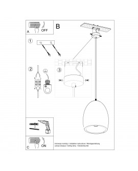 Lampa wisząca ceramiczna FLAWIUSZ Sollux SL.0848